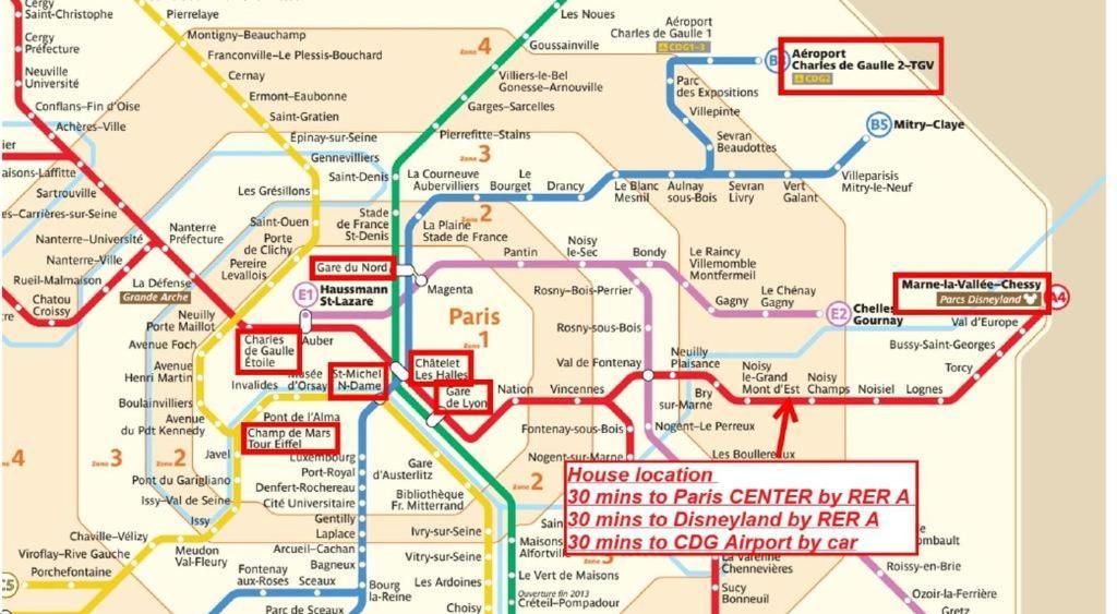 Chambre D'Hotes Proche De Disneyland Et Pas Loin De Paris Bussy-Saint-Georges Ngoại thất bức ảnh